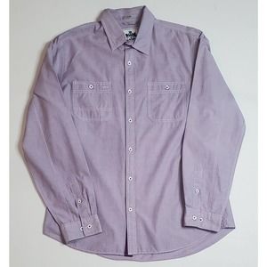 Express Fitted Button Down Shirt Purple Mens Size L